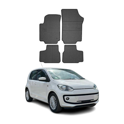 OMAC Gummi Fußmatten für VW Up 2011-2025 Automatten Gummi Schwarz 4tlg