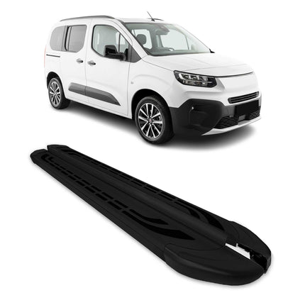 Trittbretter Seitenschweller für Fiat Doblo 2022-2026 Kombi L1 Schwarz 2 tlg
