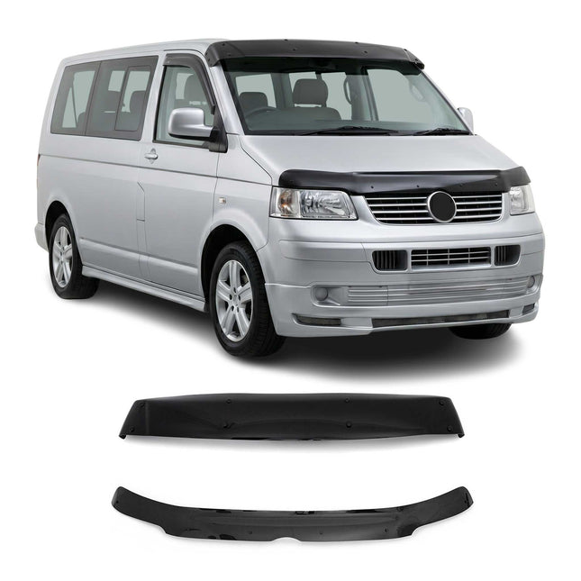 Sonnenblende und Motorhaube Deflektor Set für VW T5 Transporter 2003-2009 2tlg