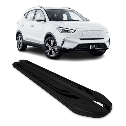 Trittbretter Seitenschweller für MG ZS-EV 2020-2026 Schwarz Aluminium 2 tlg