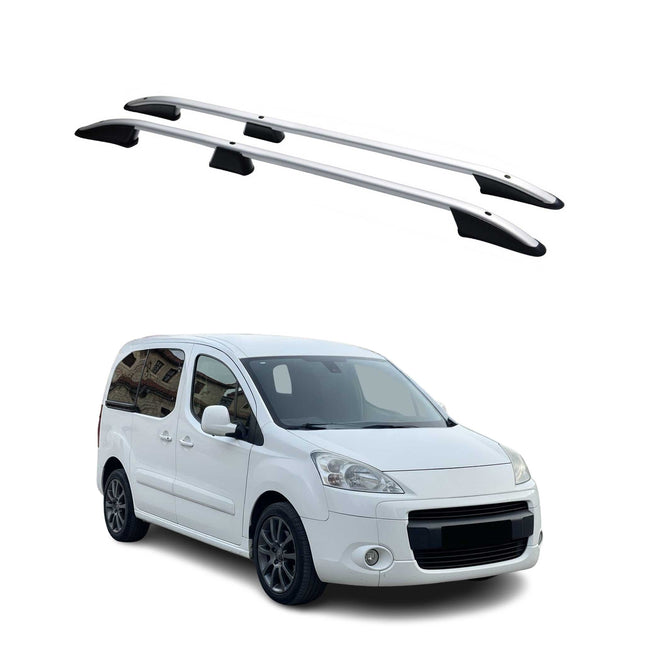 Dachreling für Peugeot Partner Tepee L1 Kurzer 2008-2018 Alu ABE Silber 2x
