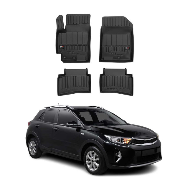 OMAC Gummi Fußmatten für Kia Stonic 2017-2026 Premium TPE Automatten Schwarz 4x