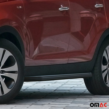 Trittbretter Seitenschweller für Kia Sportage 2010-2015 ABE Schwarz Alu