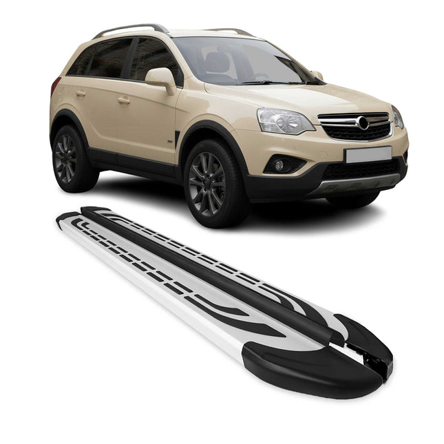 Alu Trittbretter Seitenschweller Seitenbretter für Opel Antara 2006-2015 Grau