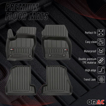 OMAC Gummi Fußmatten für Ford Focus mk3 2011-2018 alle Premium TPE 4x
