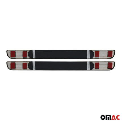 Einstiegsleisten Sport Türschweller LED-Beleuchtet Chrom Edelstahl 2 tlg 45 cm