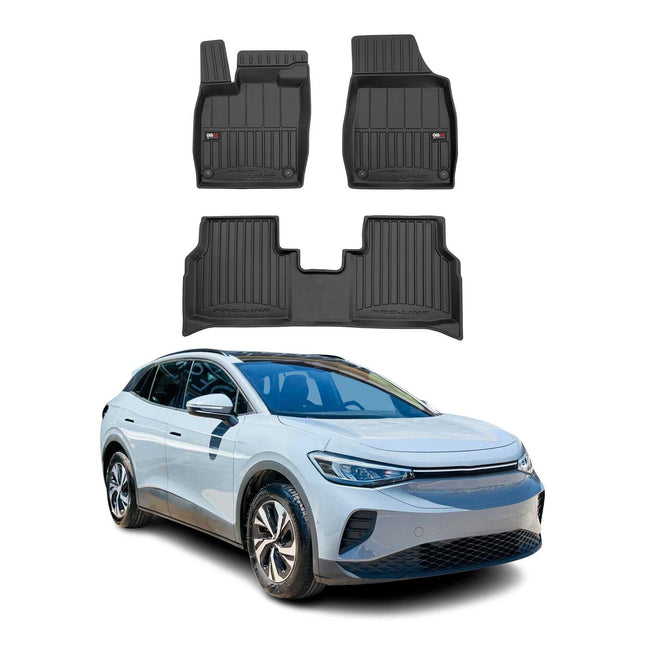 OMAC Gummi Fußmatten für VW ID.4 2021-2026 Premium TPE 3D Automatten Schwarz 4x