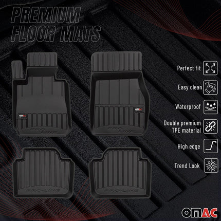 OMAC Gummi Fußmatten für BMW 3er Limo Wagon F30 F31 M3 F80 2012-2019 Premium TPE