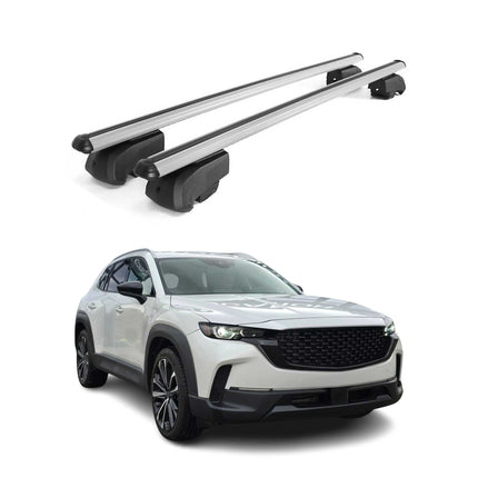 Dachträger Gepäckträger für Mazda CX-50 2023-26 Querträger ABE Alu Silber 2x