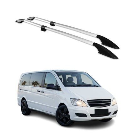 Dachreling für Mercedes Viano W639 2003-2014 L2 Mittel Radstand Aluminium Silber