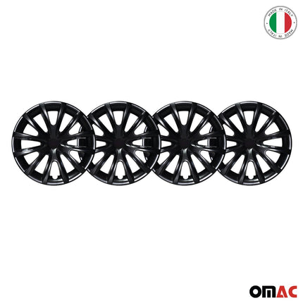 4x Radkappen Radzierblenden Radblenden 15" Zoll Stahlfelgen Schwarz