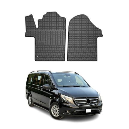 OMAC Gummi Fußmatten für Mercedes Vito 2014-2026 Automatten Gummi Schwarz 2tlg