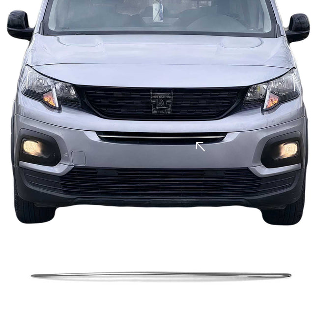 Kühlergrill Leisten Grillleisten für Peugeot Rifter 2018-2026 Edelstahl Chrom
