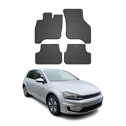 OMAC Gummi Fußmatten für VW e-Golf 2014-2019 Automatten Gummi Schwarz 4tlg