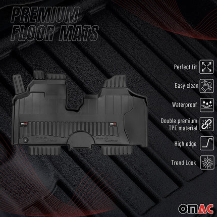 OMAC Gummi Fußmatten für Toyota Proace 2013-2016 Premium TPE Automatten 1tlg