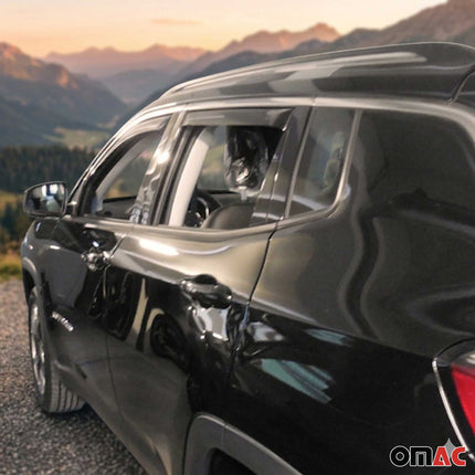Windabweiser Regenabweiser für Jeep Compass 2017-2025 Dunkel Acryl 4tlg