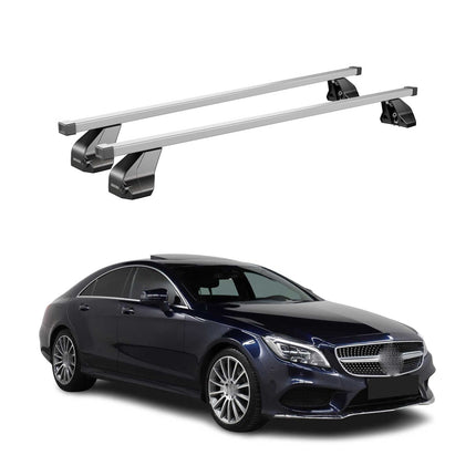 Menabo Dachträger Grundtäger für Mercedes CLS C218 2010-2017 75kg Stahl Grau 2x