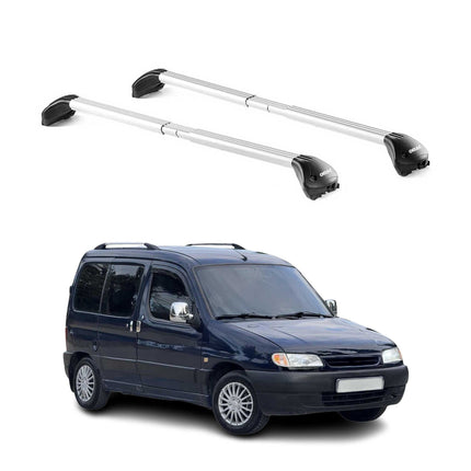 Dachträger Grundtäger für Citroen Berlingo 1996-2008 100kg Alu Silber 2 tlg ABE