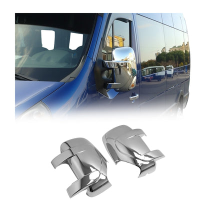 Spiegelkappen Spiegelabdeckung für Nissan NV400 2010-2021 Chrom ABS Silber 2tlg