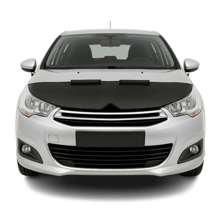 Haubenbra Steinschlagschutz Bonnet Bra für Citroen C4 2005-2010 Schwarz Halb