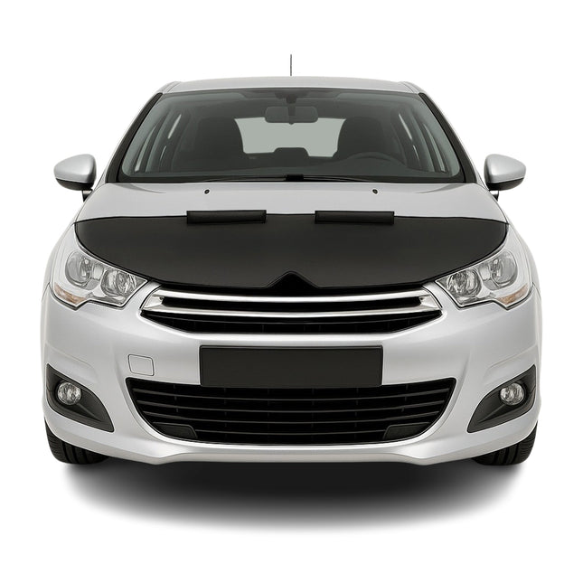 Haubenbra Steinschlagschutz Bonnet Bra für Citroen C4 2005-2010 Schwarz Halb