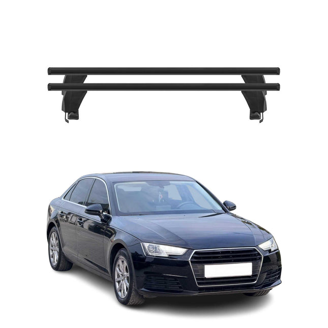 Menabo Dachträger Grundtäger für Audi A4 B9 Limo 2016-2025 50kg Alu Schwarz 2x