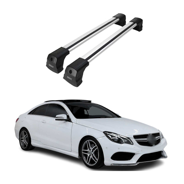 Dachträger Grundtäger für Mercedes E Klasse C207 Coupe 2009-2016 75kg Alu Silber