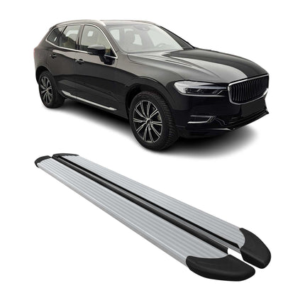 Seitenschweller Trittbretter Schweller für Volvo XC60 2018-2026 Aluminium Silber