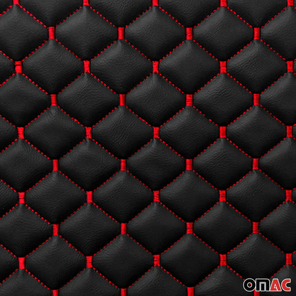 140cmx100cm Geprägte Schwarz Kunstleder Rot Diamant-Stich Auto Polsterung