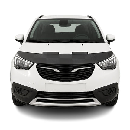 Haubenbra Steinschlagschutz für Opel Crossland X 2017-2024 Kariert Halb