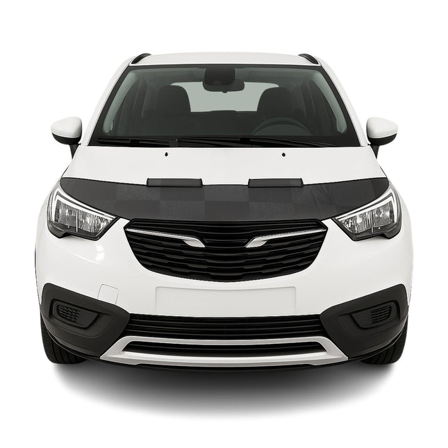 Haubenbra Steinschlagschutz für Opel Crossland X 2017-2024 Kariert Halb