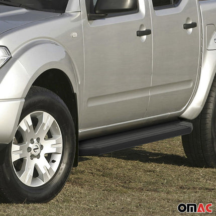 Trittbretter Seitenschweller für Nissan Pathfinder 2004-2014 ABE Schwarz Alu