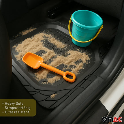 Fußmatten Gummimatten 3D Passform für Peugeot 3008 Gummi Schwarz 4tlg