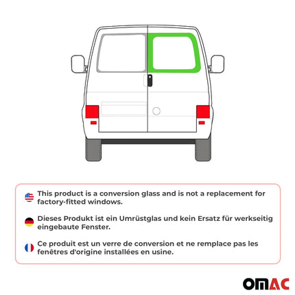 Heckscheibe Fenster für VW T4 Transporter 1990-2003 Doppelflügeltür Rechts L1 L2