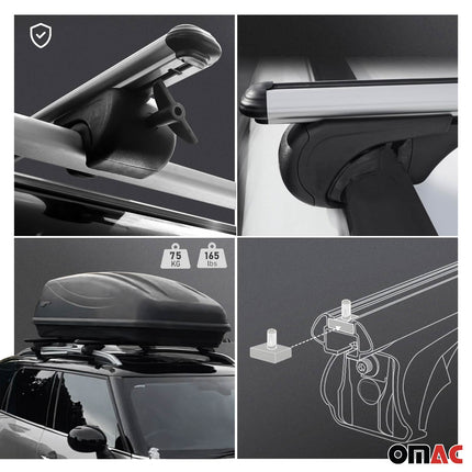 Dachträger Grundtäger für Daihatsu Terios 2006-2017 75kg Alu Silber 2 tlg
