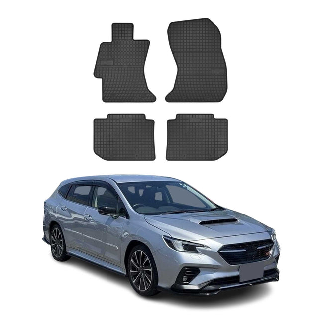 OMAC Gummi Fußmatten für Subaru Levrog 2015-2020 Automatten Gummi Schwarz 4tlg