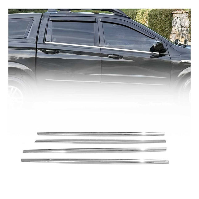 Fensterleisten Zierleisten für Ssangyong Actyon Sports 2006-2012 Edelstahl 4tlg