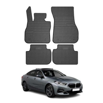 Fußmatten Gummimatten für BMW 2er Gran Coupe 2019-2024 Gummi Schwarz 4x