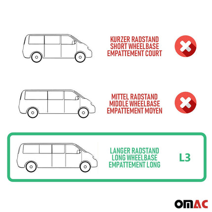 Ladekantenschutz Stoßstange für Opel Vivaro C 2019-2026 L3 Acryl matt schwarz