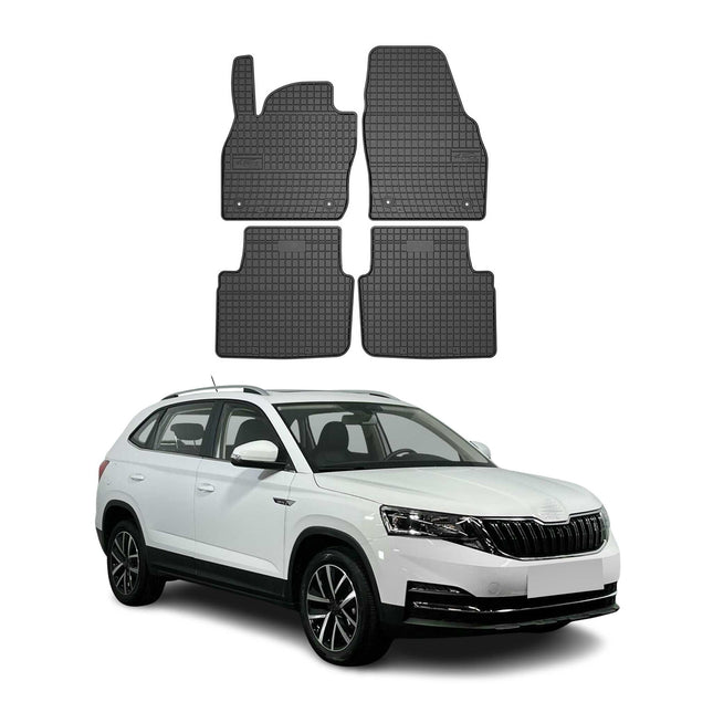 OMAC Gummi Fußmatten für Skoda Kamiq 2019-2026 Automatten Gummi Schwarz 4tlg