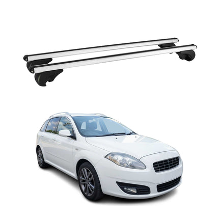 Dachträger Grundtäger für Fiat Croma Kombi 2005-2011 75kg Aluminium Silber 2 tlg