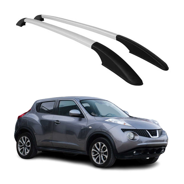 Aluminium Dachreling Relingträger für Nissan Juke 2010-2020 Silber 2x