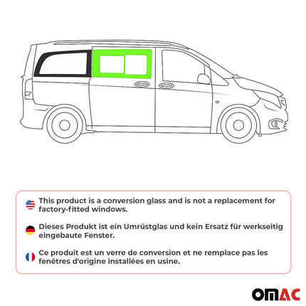 Seitenfenster Schiebefenster für Mercedes Vito W447 2014-2026 Rechts L2 L3