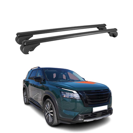 Dachträger für Nissan Pathfinder R53 2022-2026 Gepäckträger Aluminium Schwarz 2x
