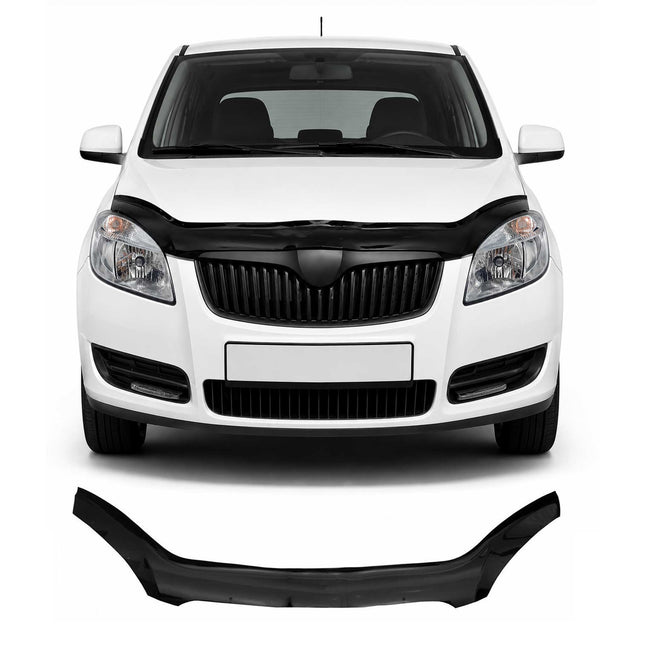 Motorhaube Deflektor Insekten Steinschlagschutz für Skoda Fabia 2007-2010 Dunkel