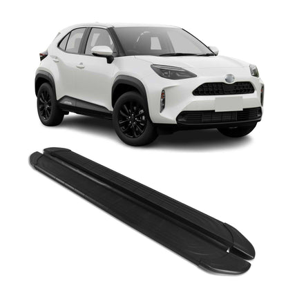 Seitenschweller Trittbretter für Toyota Yaris Cross 2021-2026 Schwarz 2 tlg