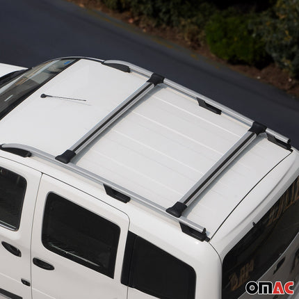Dachreling + Dachträger für Dacia Dokker 2012-2021 Kurzer Radstand Alu Grau 4x