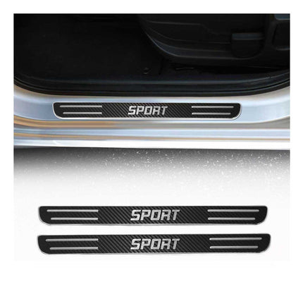 Einstiegsleisten Türschweller Sport für BMW 1er 2012-2019 Chrom Kohlefaserfolien