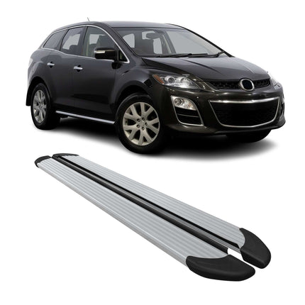 Seitenschweller Trittbretter Schweller für Mazda CX-7 2006-2012 Aluminium Silber