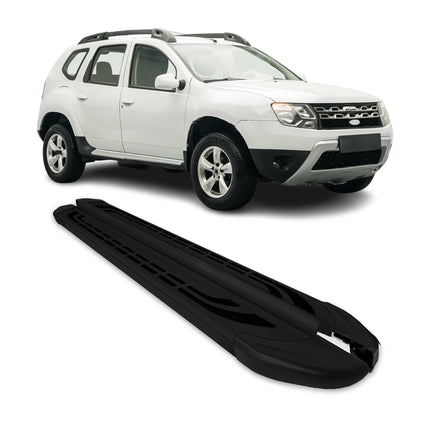 Trittbretter Seitenschweller Seitenbretter für Dacia Duster 2010-18 Alu Schwarz